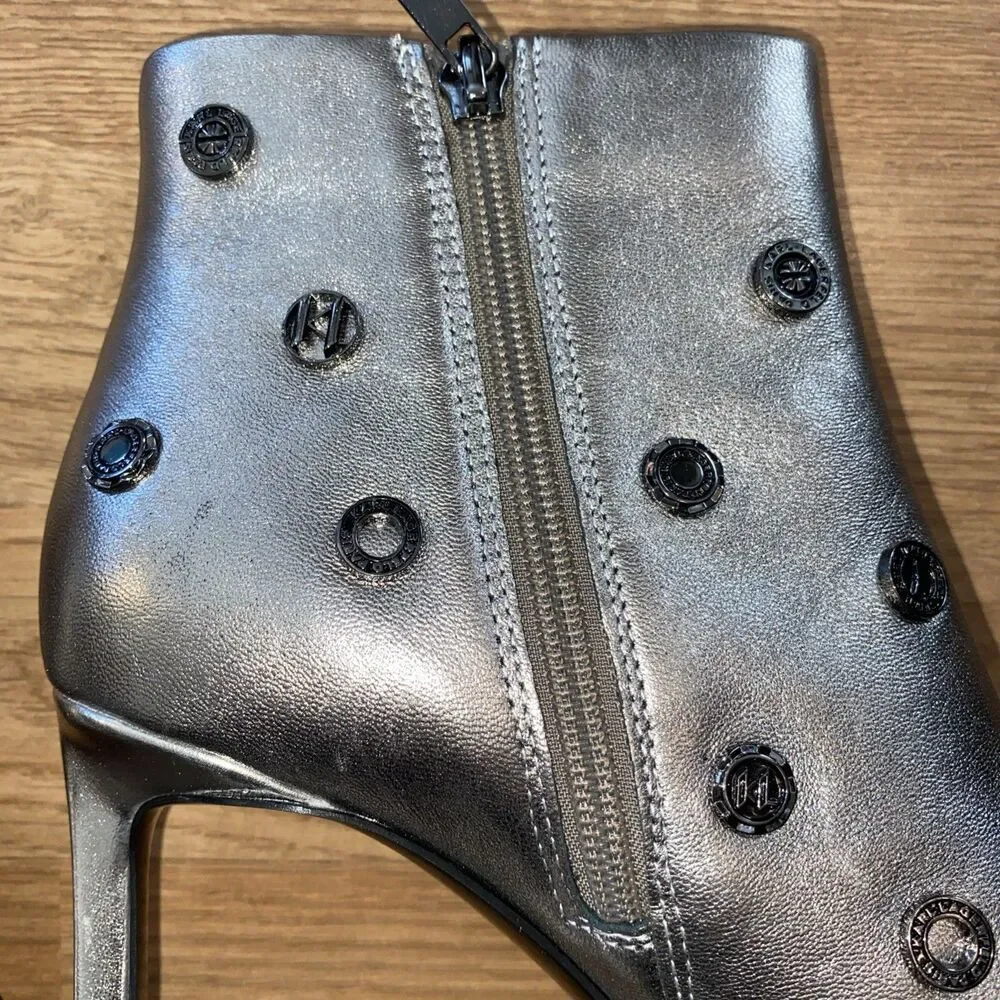 KARL LAGERFELD PARIS Womens Saina Dress Boots Pewter Size 6M NWOB - Picture 9 of 12